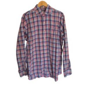 Peter Millar Plaid Button Up Shirt Large